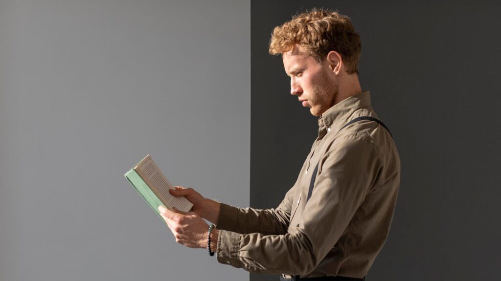 Man reading a book